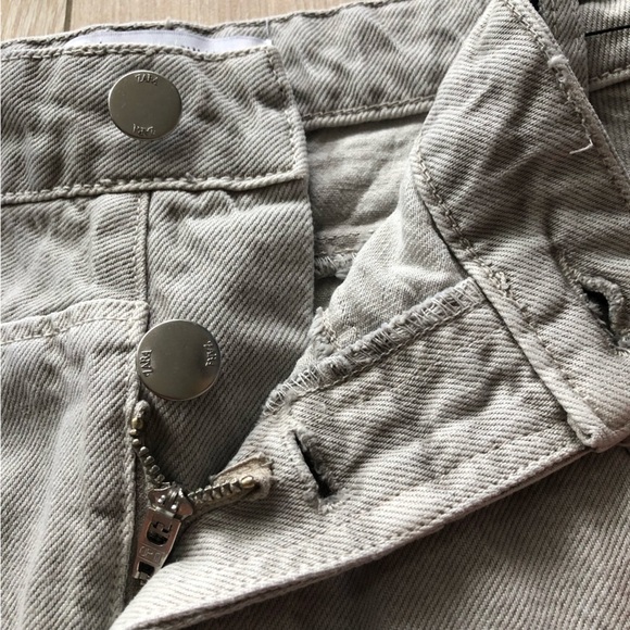 NWOT Zara Gray Denim Mini Skirt Double Waisted Size Medium Cowgirl - Picture 3 of 10